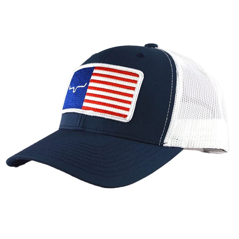 Kimes Ranch Adjustable Snapback Hat American Trucker - Navy/White - Image 2